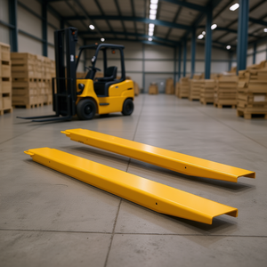 Extensiones de Horquilla de Acero al Carbono de Alta Resistencia de 84 Pulgadas, 5.5 Pulgadas de Ancho, Accesorios Amarillos para Montacargas, Equipo Industrial para Camiones, 1 Par - Product Image 2