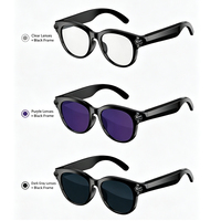 Lunettes intelligentes IA avec caméra et enregistreur vidéo, commande vocale, traduction pour les voyages en extérieur et les affaires, verres interchangeables