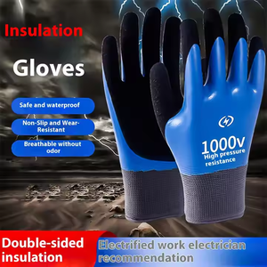 قفازات عازلة احترافية معزولة ضد V للكهربائيين من الشركة المصنعة قفازات مقاومة للماء للعمل الحي قفازات أمان مطاطية - Product Image 2