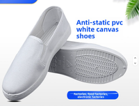 Chaussures de travail basses en toile blanche pour hommes (modèle mi-montant / conception élastique double face)