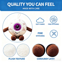 Joli mini jouet en peluche doux et moelleux en forme d'œil d'Halloween, ornement suspendu, porte-clés, breloque pour sac de fête, décoration intérieure, cadeau