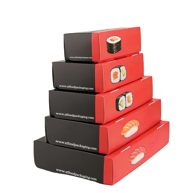 Hot Sale Eco Friendly Food Boxes  Flexography Sushi Boxes Packaging Customized Sushi Box