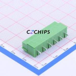 PA001-6P Screw Terminal Block Through hole Component (THT),P=5mm Connector ( Construction: 1x6P )( Pitch: 5mm )( Color: Green ) - Product Image 1