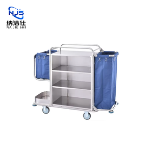 Chariots de travail pour hôtel Chariot de construction en acier Chariot de nettoyage pour maison d'hôtes Service de ménage et de stockage Salle à manger Restaurant - Product Image 2