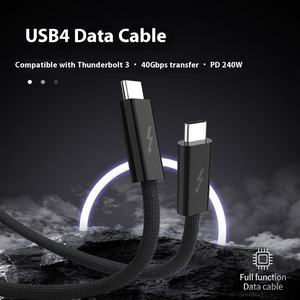 Cable DE DATOS Thunderbolt 4 transfronterizo, transmisión de 40Gbps, carga rápida PD240W, cable USB de proyección DE PANTALLA HD 8K 60Hz - Product Image 4