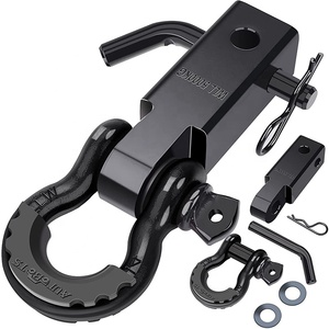 Récepteur <span class=keywords><strong>d</strong></span>'<span class=keywords><strong>attelage</strong></span> de remorque 4*4 Off-Load avec 2 \ "<span class=keywords><strong>D</strong></span> Ring Shackle Recovery Tow Hooks - Product Image 3