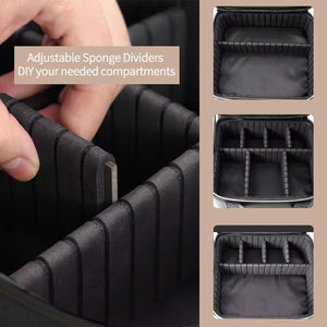 Tracolla portatile da viaggio per <span class=keywords><strong>Make</strong></span> <span class=keywords><strong>Up</strong></span> Organizer custodia custodia per trucco a Led staccabile con specchio luminoso - Product Image 3