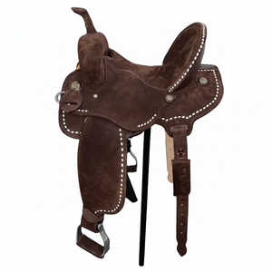 Selles en cuir roughtout de haute qualité selle de cheval d'équitation occidentale selles de dressage occidental pour chevaux cavalier Portable - Product Image 1