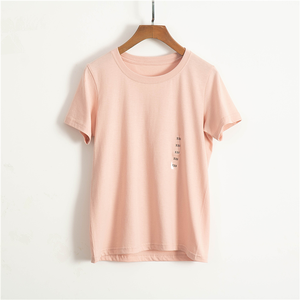 Tshirts de couleur personnalisés bon marché Fabricants de vêtements pour femmes <span class=keywords><strong>T</strong></span>-shirts d'outre-mer <span class=keywords><strong>T</strong></span>-shirts vierges - Product Image 4