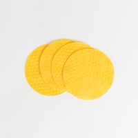 Tampon tonifiant à motif de perles jaunes, semi-gel bleu, concept rafraîchissant, matière première sèche, tissu non tissé