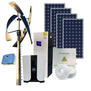 Solar energy system Wind energy system 5kw 10kw 100kw generator off grid hybrid solar wind energy storage system home factory