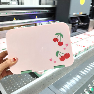 กล่องข้าวพลาสติกลายเชอร์รี่ พิมพ์ลายด้วย UV  ปรับแต่งได้สำหรับเก็บอาหาร - Product Image 1