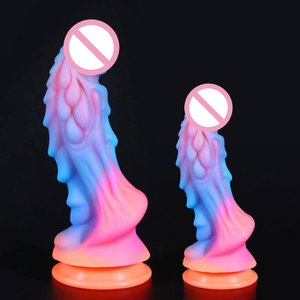 Plug Anale Luminoso in Silicone Liquido a Forma di Drago, Dildo Realistico Grande e Mostruoso per Donne e Uomini, Giocattoli Sessuali - Product Image 4