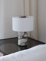 Lampe de table de style Wabi-sabi, corps flexible en aluminium, design postmoderne, pierre de grotte jaune, motif champignon, électrique
