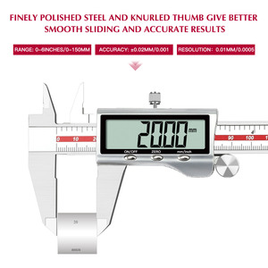<span class=keywords><strong>Calibrador</strong></span> <span class=keywords><strong>Vernier</strong></span> de Alta Precisión de Grado Industrial con Precisión de 0.01 mm, <span class=keywords><strong>Calibrador</strong></span> Digital de Acero Inoxidable con Error de <span class=keywords><strong>0.001</strong></span> Pulgadas - Product Image 5