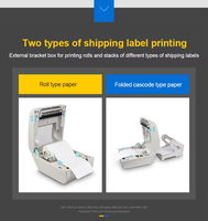Machine à étiquettes ZJ 9210 Mini, imprimante thermique autocollante pour étiquettes d'expédition 100*50mm, étiquettes de codes-barres