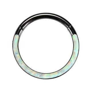 <span class=keywords><strong>Anello</strong></span> a cerchio in acciaio inox 316L <span class=keywords><strong>per</strong></span> le donne uomo opale setto <span class=keywords><strong>anello</strong></span> Clicker conchiglia elicoidale orecchini Piercing gioielli - Product Image 4