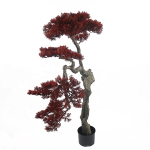 รูปสีเขียวต้นสนพลาสติก<span class=keywords><strong>บอน</strong></span>ไซสำหรับตกแต่งบ้าน - Product Image 6