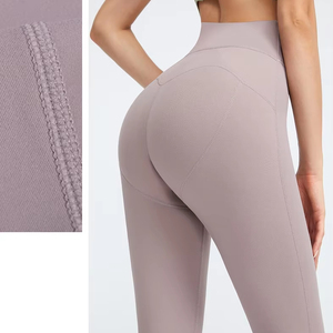 Luluxiyaya 2025 estate Fitness all'aperto <span class=keywords><strong>pantaloni</strong></span> a <span class=keywords><strong>vita</strong></span> alta <span class=keywords><strong>elastico</strong></span> morbido Outwear da Yoga Pant Legging donna - Product Image 2