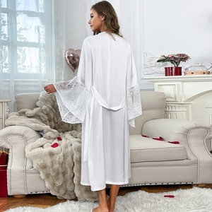 ชุดราตรีลูกไม้ผ้าซาตินสำหรับผู้หญิงเสื้อคลุมผ้านุ่มระบายอากาศได้ดีสวมใส่สบาย - Product Image 5