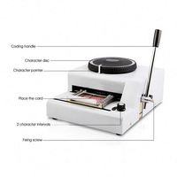 Machine de gaufrage manuelle d'imprimante de braille de carte de PVC