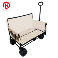 Chariot utilitaire pliable robuste 3-en-1 à quatre roues pour le camping avec support OEM pour le shopping et les outils