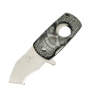 1/6 Hoge Kwaliteit Titanium Handvat Sigaar Cutter Vouwmes Met Flesopener Custom Sigaar Cutter