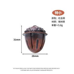 Nouveau design <span class=keywords><strong>en</strong></span> stock Cloche pomme de pin de Noël Cloche à glands <span class=keywords><strong>en</strong></span> fer brun Cloche à décor - Product Image 6
