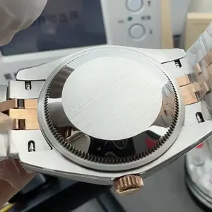 Elegante reloj automático para hombre Movimiento mecánico Función de fecha analógica Cara púrpura Correa de acero inoxidable Cristal de zafiro 20m - Product Image 6