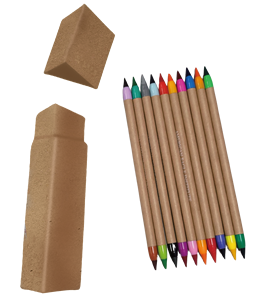 Juego de Regalo de Papelería HauHwa, Lápices de Colores de Doble Punta, Ecológicos, Calidad Superior, hasta 20 Colores para Dibujar y Pintar - Product Image 1
