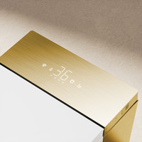 Toilette intelligente moderne à bidet électrique à poser au sol, cuvette de toilette à chasse automatique, toilette intelligente dorée avec télécommande