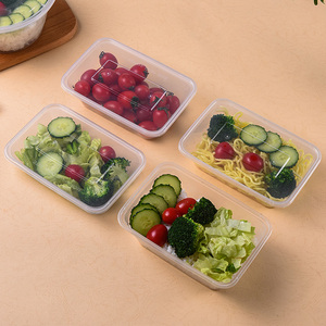 Boîte à lunch jetable en PET <span class=keywords><strong>micro</strong></span>-ondable avec bord renforcé et base plate pour les repas à emporter au bureau - Product Image 6