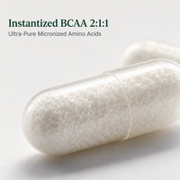 Capsules BCAA OEM, compléments d'acides aminés, capsules de poudre BCAA naturelle