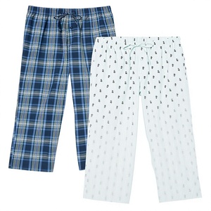 <b>Men</b> Solid Color Long Sleeve Sleep Shirt and Pants Set Loose Fit Woven <b>Pajama</b> Loungewear for Spring Autumn - Product Image 4