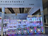 Mini machine d'arcade à pinces avec éclairage couleur, à monnayeur, pour parcs d'attractions, centres commerciaux et lieux de divertissement intérieurs