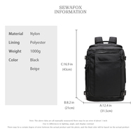 SEWAFOX Mochila unisex de gran capacidad, mochila de viaje informal, bolsa multifuncional impermeable para ordenador portátil