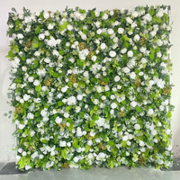 NINI Décoration de mariage tropicale populaire, toile de fond en herbe artificielle, arrangement floral en soie, fausses fleurs, murs de fleurs