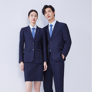 Professional <b>Black</b> Suit Jacket Unisex Polyester <b>Work</b> Attire Hotel Uniforms Spring Autumn Commuting - Product Image 2