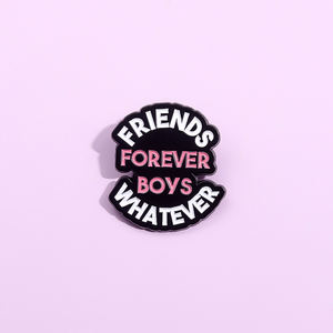 Amici per sempre ragazzi <span class=keywords><strong>qualunque</strong></span> spilla in smalto cartone animato BFF spilla in metallo accessori per il migliore amico zaino distintivo con risvolto gioielli per regalo - Product Image 3