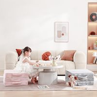 Matelas de lit d'appoint portable gris, matelas pliable simple, matelas en mousse à mémoire de forme avec poignée et fermeture éclair