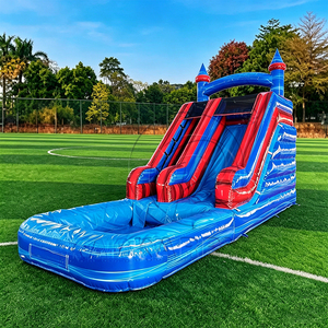 Grand toboggan <span class=keywords><strong>gonflable</strong></span> commercial de 23 pieds, toboggan <span class=keywords><strong>aquatique</strong></span> <span class=keywords><strong>gonflable</strong></span> avec piscine à éclaboussures pour enfants et adultes - Product Image 1