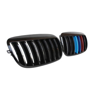 ตะแกรง E70 X5คาร์บอนไฟเบอร์กระจังหน้ารถยนต์ M Colour กระจังหน้าไตสำหรับ BMW X5 E70 E71 X6เส้นเดียวสีดำ - Product Image 3
