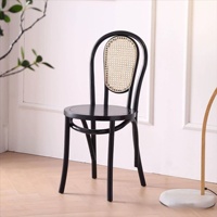 Chaise de salle à manger YueChun en bois courbé style Thonet, en hêtre massif, empilable, idéale pour café, bistrot, restaurant et cuisine domestique