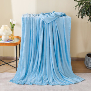 Rắn màu lông cừu sang trọng flannel Chăn dệt kim dành cho người lớn kẻ sọc ném cho sofa couch giường mềm bao gồm bedspread thoải mái tính năng - Product Image 5