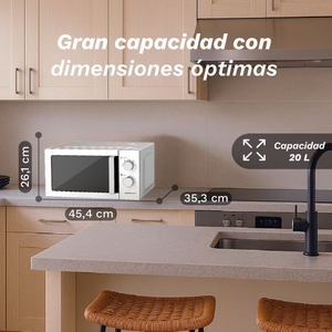 Grunkel Microwave Oven 20L 700W Stainless Steel Capacity With 5 Power Levels For Home <b>Kitchen</b> Use - Product Image 3