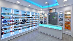 Hölzerne Drogerie Apotheke Regale Medical <span class=keywords><strong>Shop</strong></span> Innendekoration Medical Store Counter Modernes Design Apotheke Möbel - Product Image 4