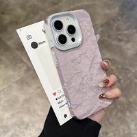 Coque de téléphone antichoc colorée scintillante effet froissé avec cadre d'objectif argenté pour iPhone 18/17/16 Pro Max – Coque mate anti-chute – Offre Spéciale
