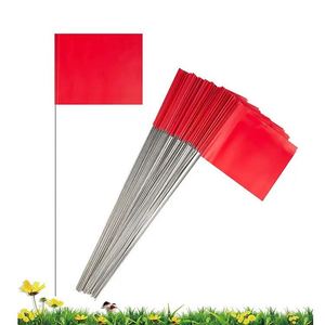 Small Custom Size Multi-purpose PVC Construction Yard Survey Marking Stake <b>Flags</b> with Custom Logo for Lawn - Product Image 3