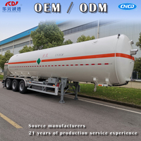 Camion semi-remorque de transport d'oxygène liquide cryogénique de réservoir de camion d'oxygène liquide de 26.5m3
