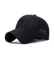 Casquette de baseball perforée au laser à séchage rapide, chapeau de sport en maille respirante, casquette de course unisexe réglable, logo personnalisé